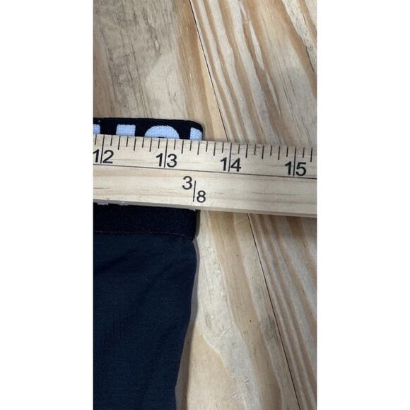 Gymshark Leggings Womens Medium Capri Black Logo Band - Picture 3 of 5